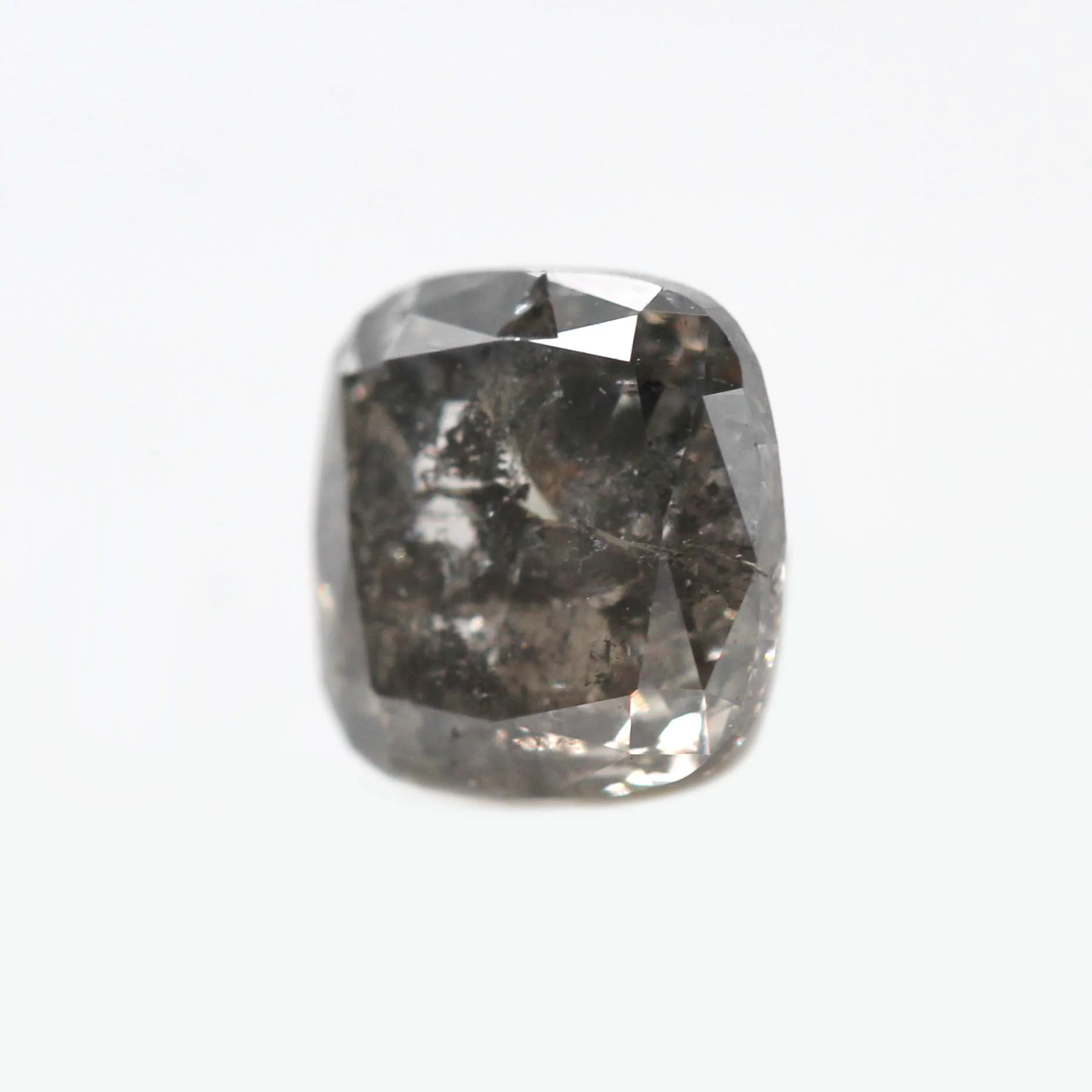 0.76 Carat Cushion Cut Charcoal Salt and Pepper Diamond for Custom Work - Inventory Code DCC076 - Image 4