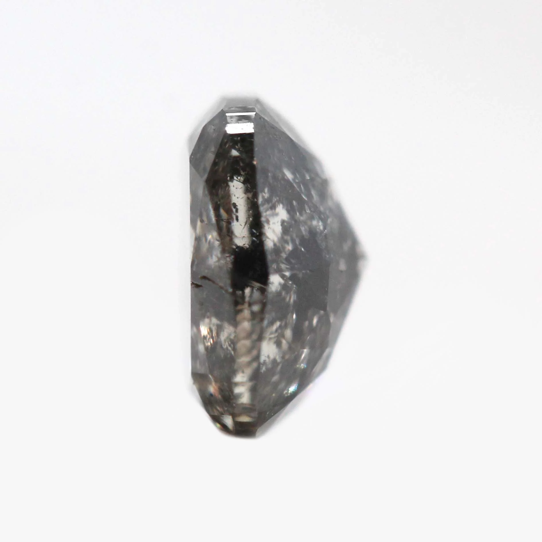 0.76 Carat Cushion Cut Charcoal Salt and Pepper Diamond for Custom Work - Inventory Code DCC076 - Image 5