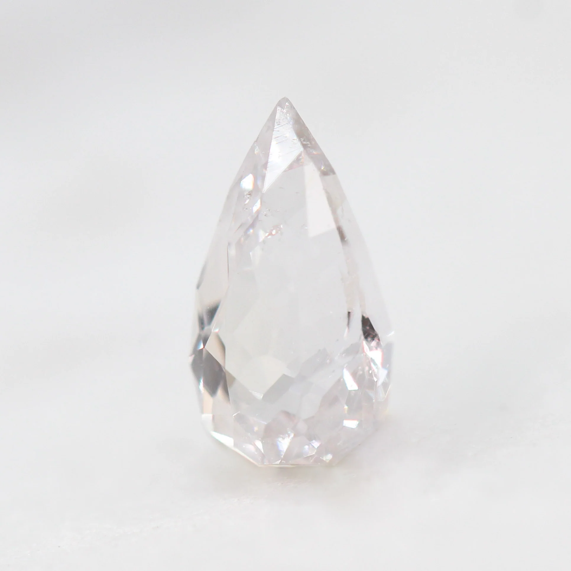 0.81 Carat Clear Geometric Pear Sapphire for Custom Work - Inventory Code CPS081 - Image 3