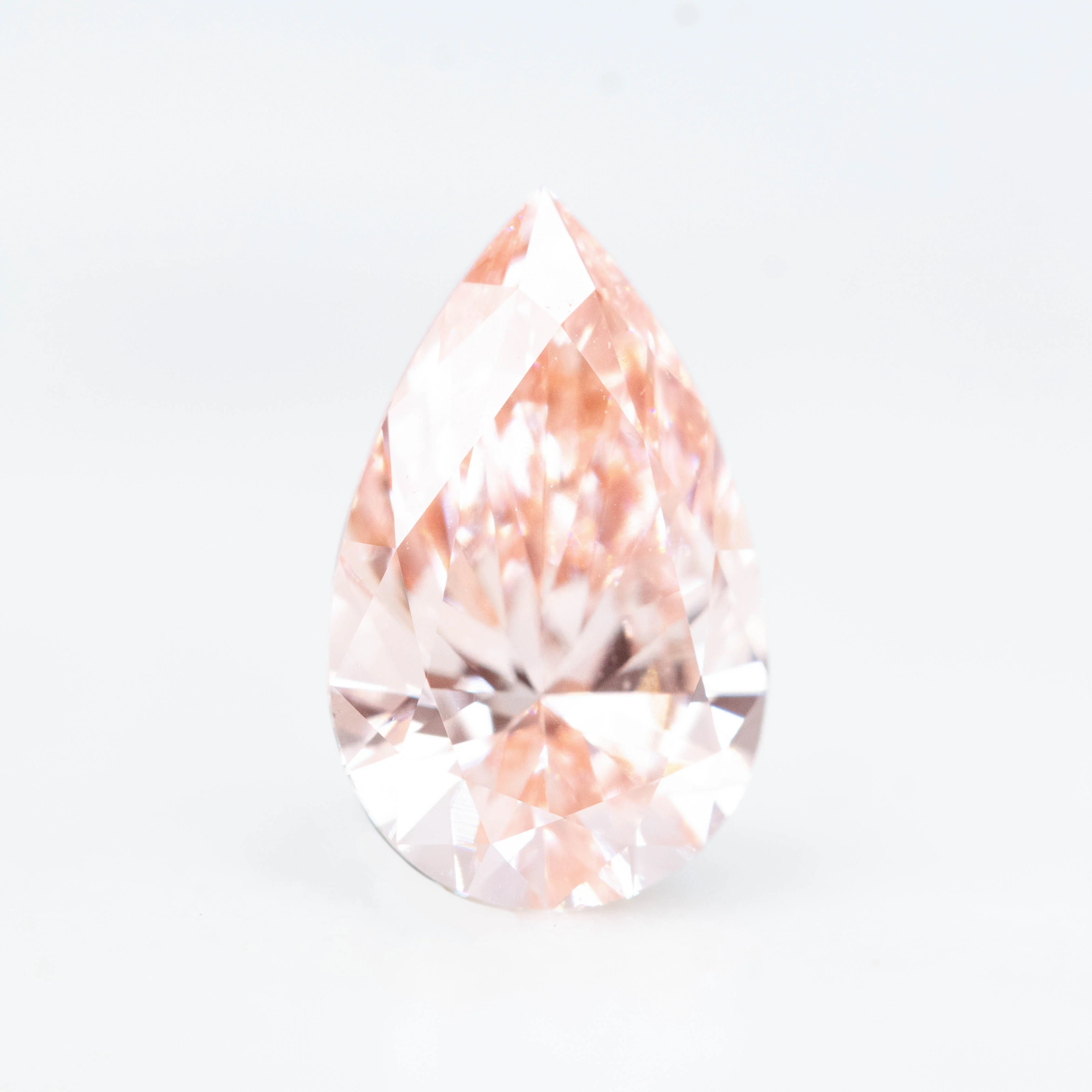 ~1.00 Carat Pink Lab Grown Pear Diamond for Custom Work - Inventory Code LGPD098 - Image 4