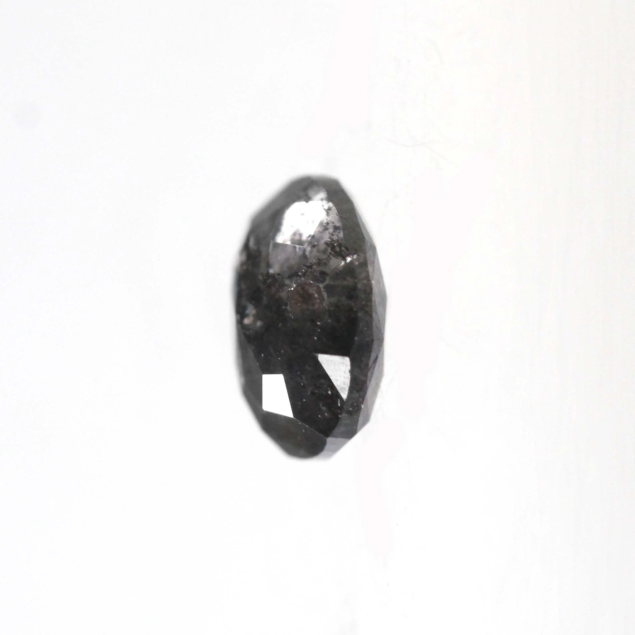 0.97 Carat Dark Oval Salt and Pepper Diamond for Custom Work - Inventory Code DSO097 - Image 7