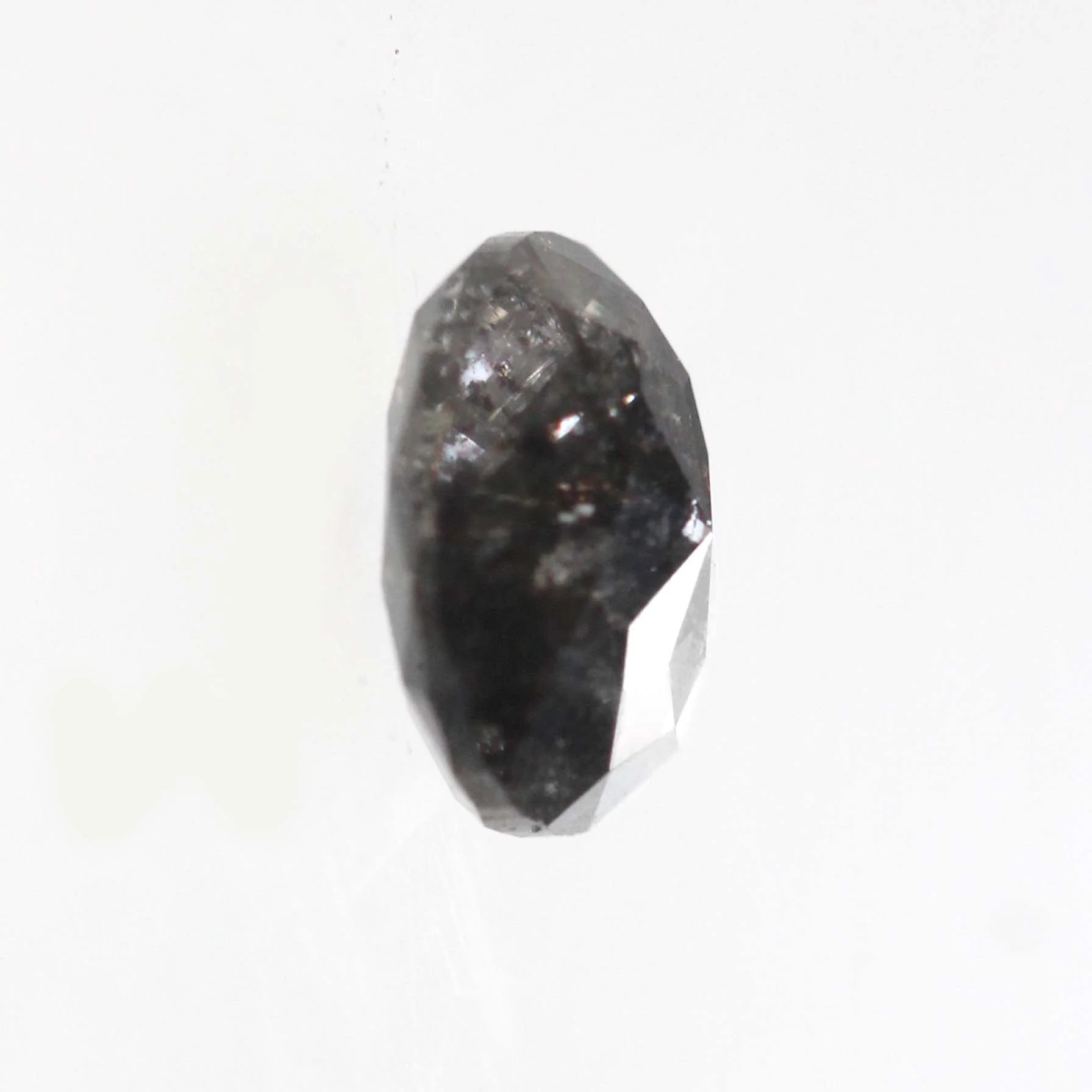 0.97 Carat Dark Oval Salt and Pepper Diamond for Custom Work - Inventory Code DSO097 - Image 8