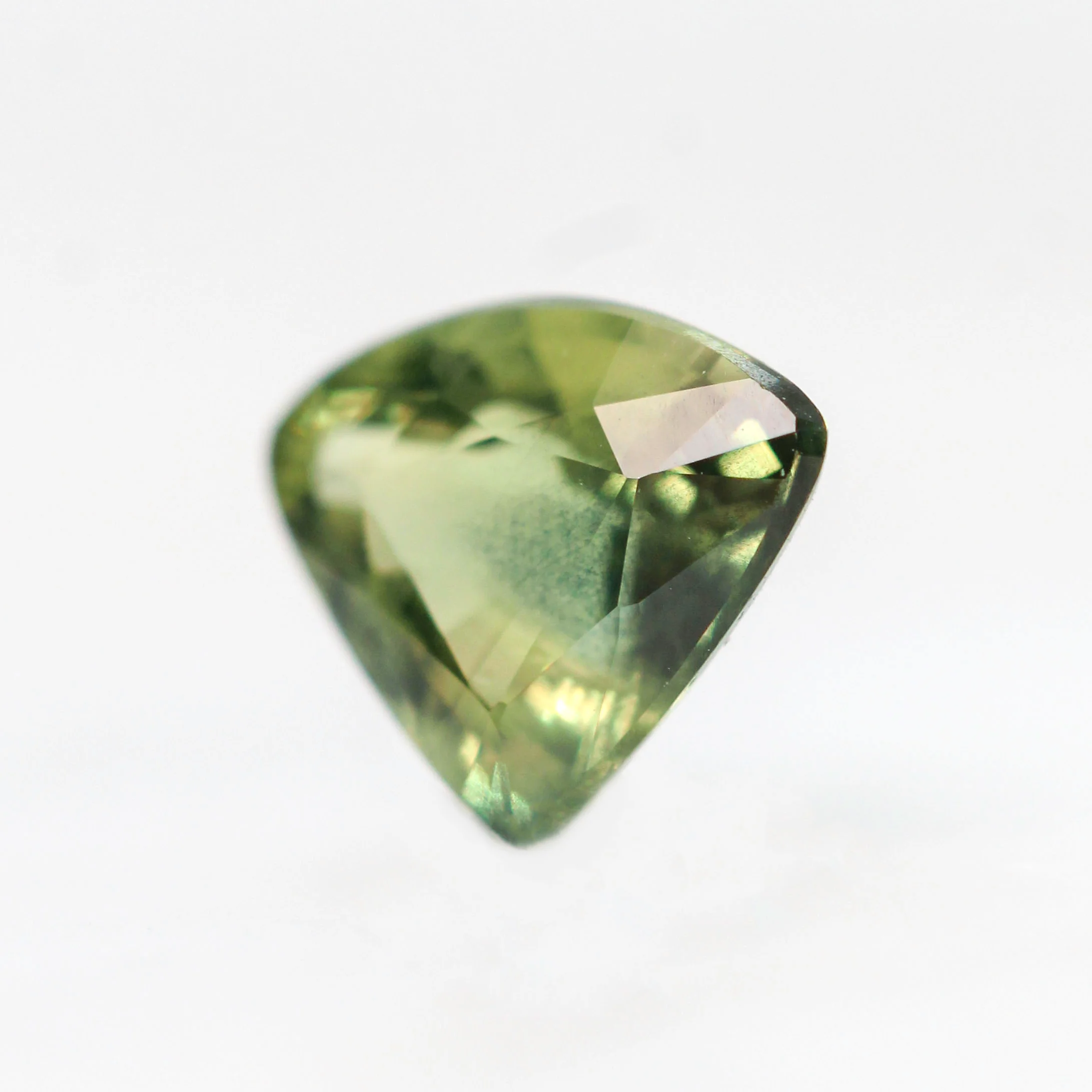 1.02 Carat Green Trillion Cut Sapphire for Custom Work - Inventory Code GTS102 - Image 3