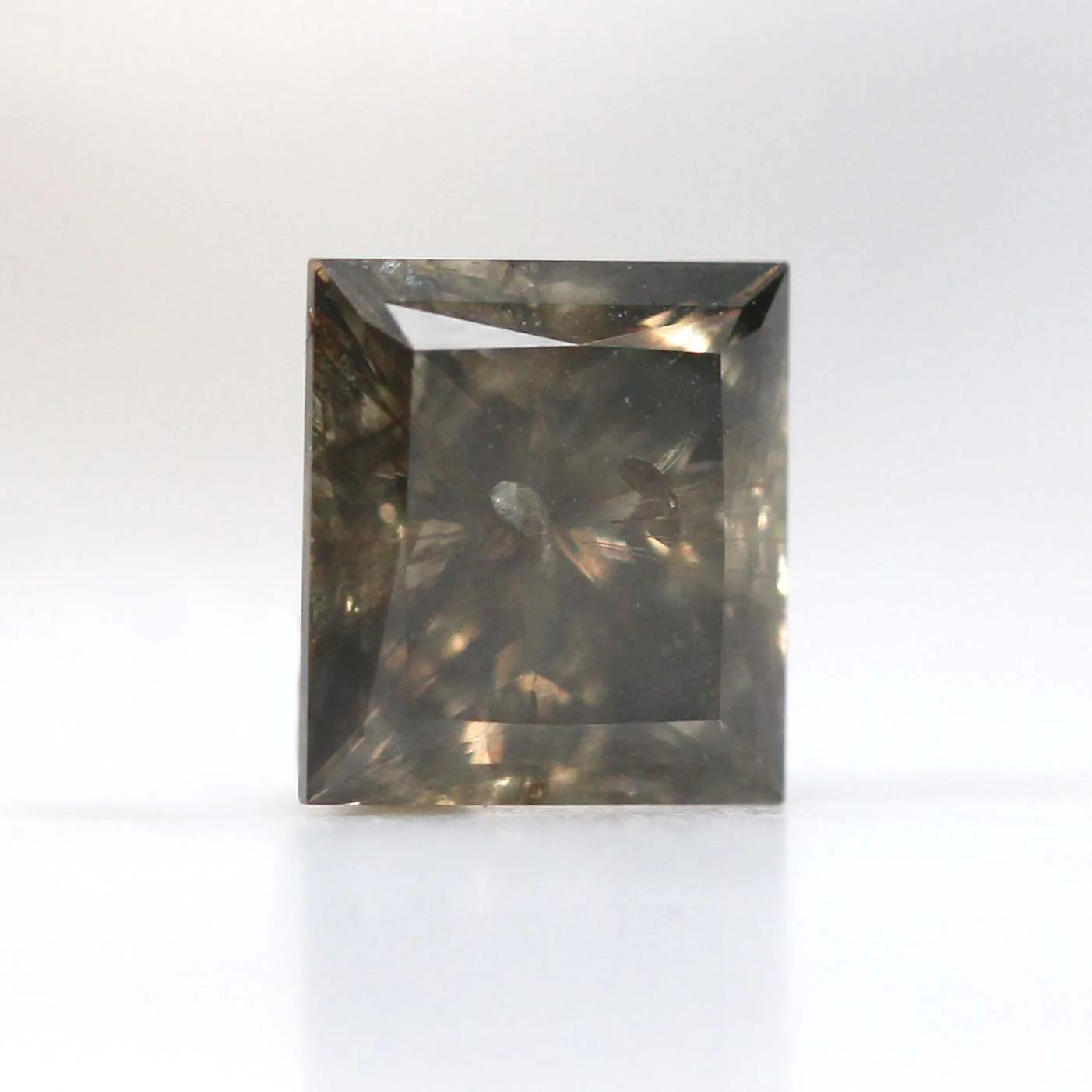 1.11 Carat Princess Cut Champagne Brown Salt and Pepper Diamond for Custom Work - Inventory Code SCBP111 - Image 4