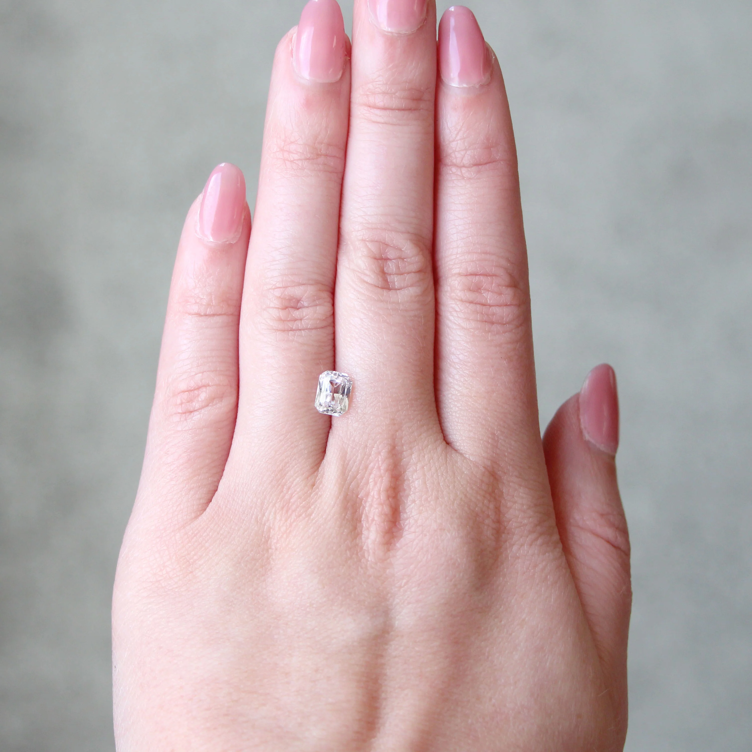 1.90 Carat Radiant Cut Clear Sapphire for Custom Work - Inventory Code CRS19 - Image 3