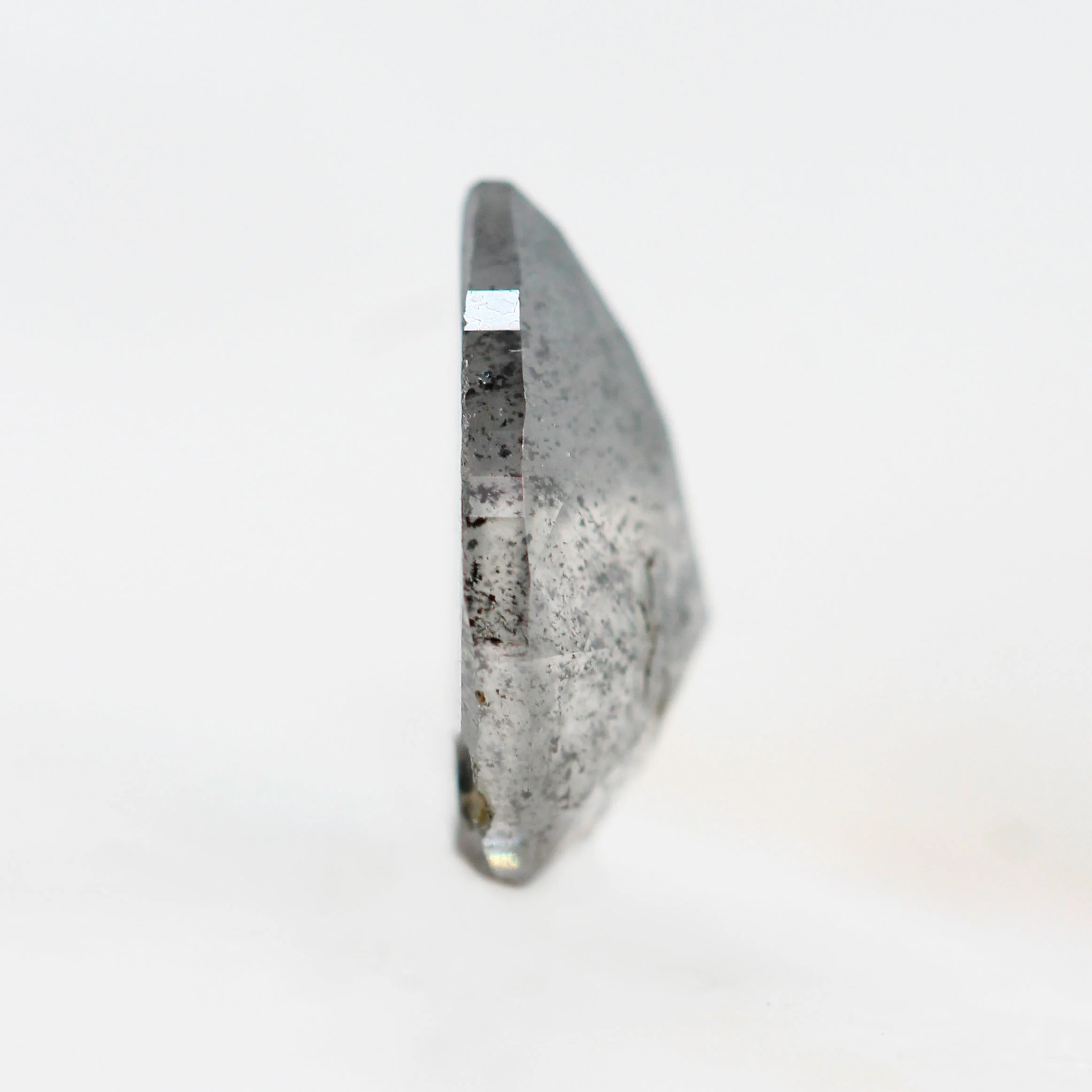 2.06 Carat Clear Gray Pear Salt and Pepper Diamond for Custom Work - Inventory Code CCP206 - Image 5