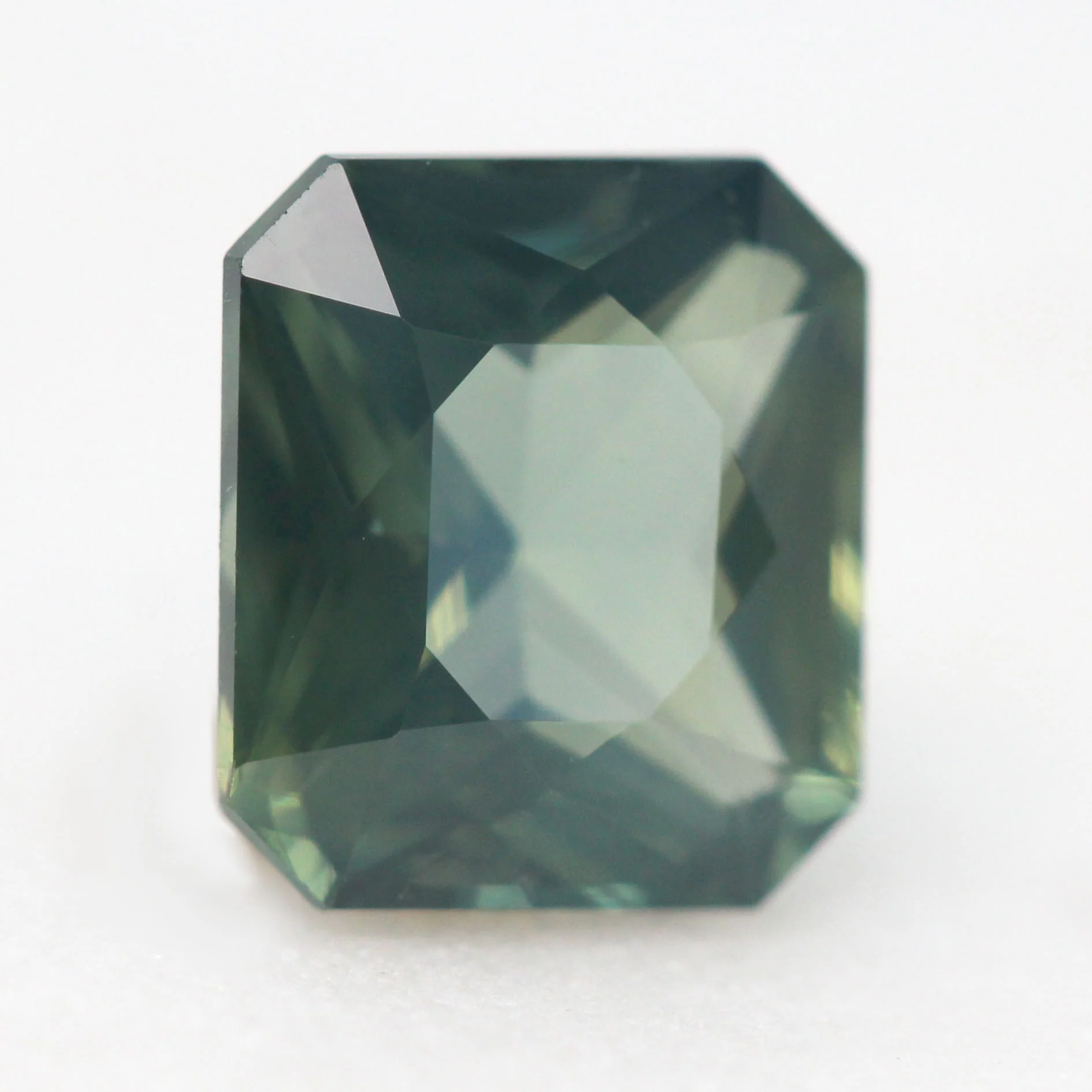 2.10 Carat Radiant Cut Teal Green Sapphire for Custom Work - Inventory Code RCTS210 - Image 3