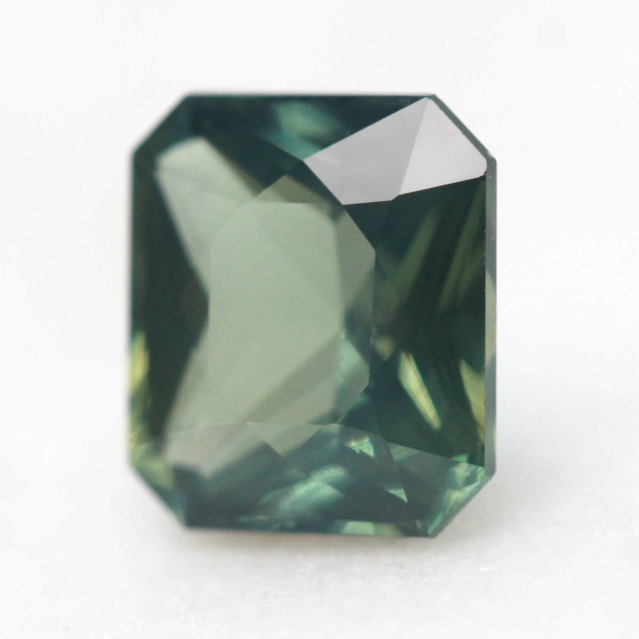 2.10 Carat Radiant Cut Teal Green Sapphire for Custom Work - Inventory Code RCTS210 - Image 4