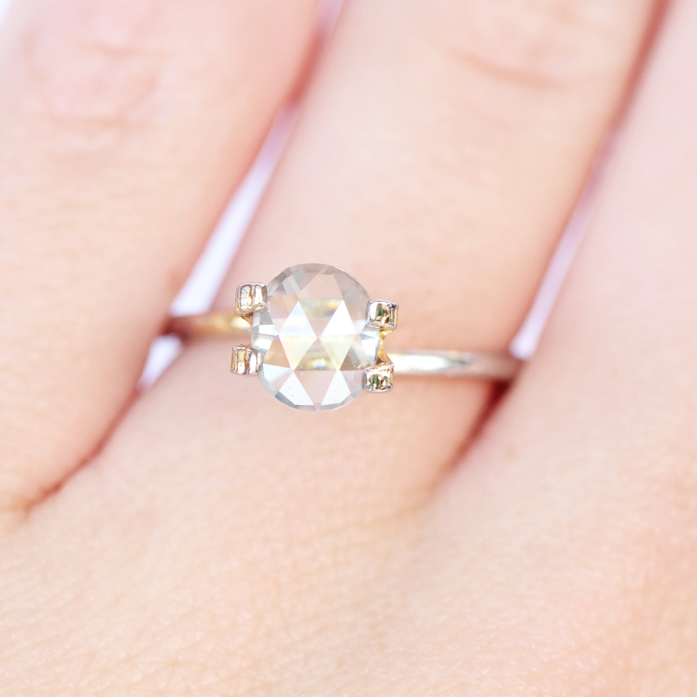 2.23 Carat Rose Cut Oval Moissanite - Inventory Code MOI223 - Image 7