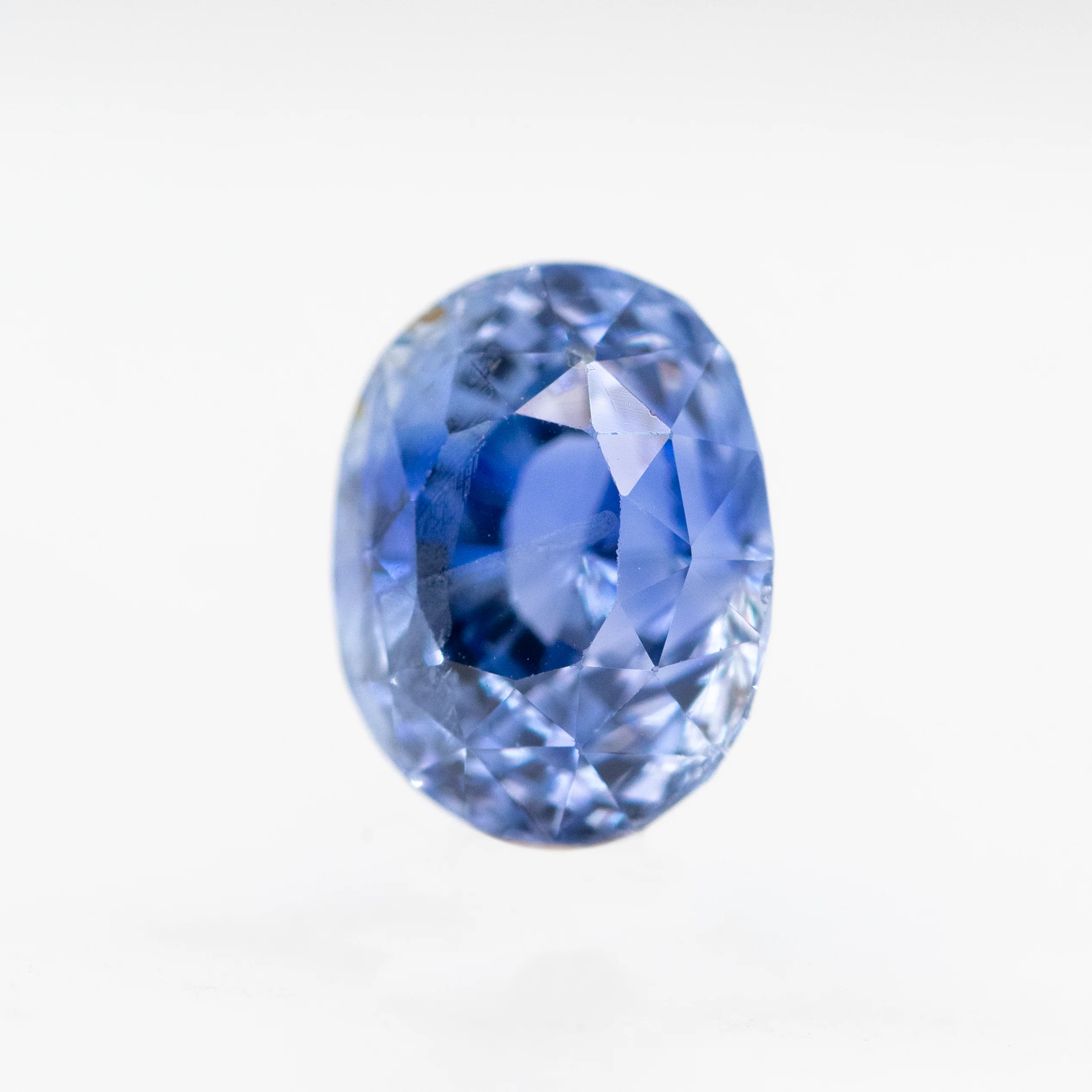 2.81 Carat Cornflower Blue Oval Sapphire for Custom Work - Inventory Code BOS281 - Image 3