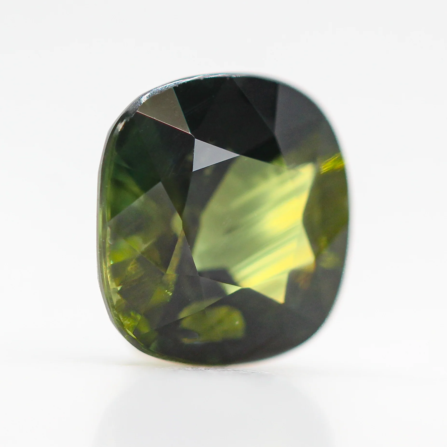 3.02 Carat Green Cushion Cut Sapphire for Custom Work - Inventory Code GCS302 - Image 3
