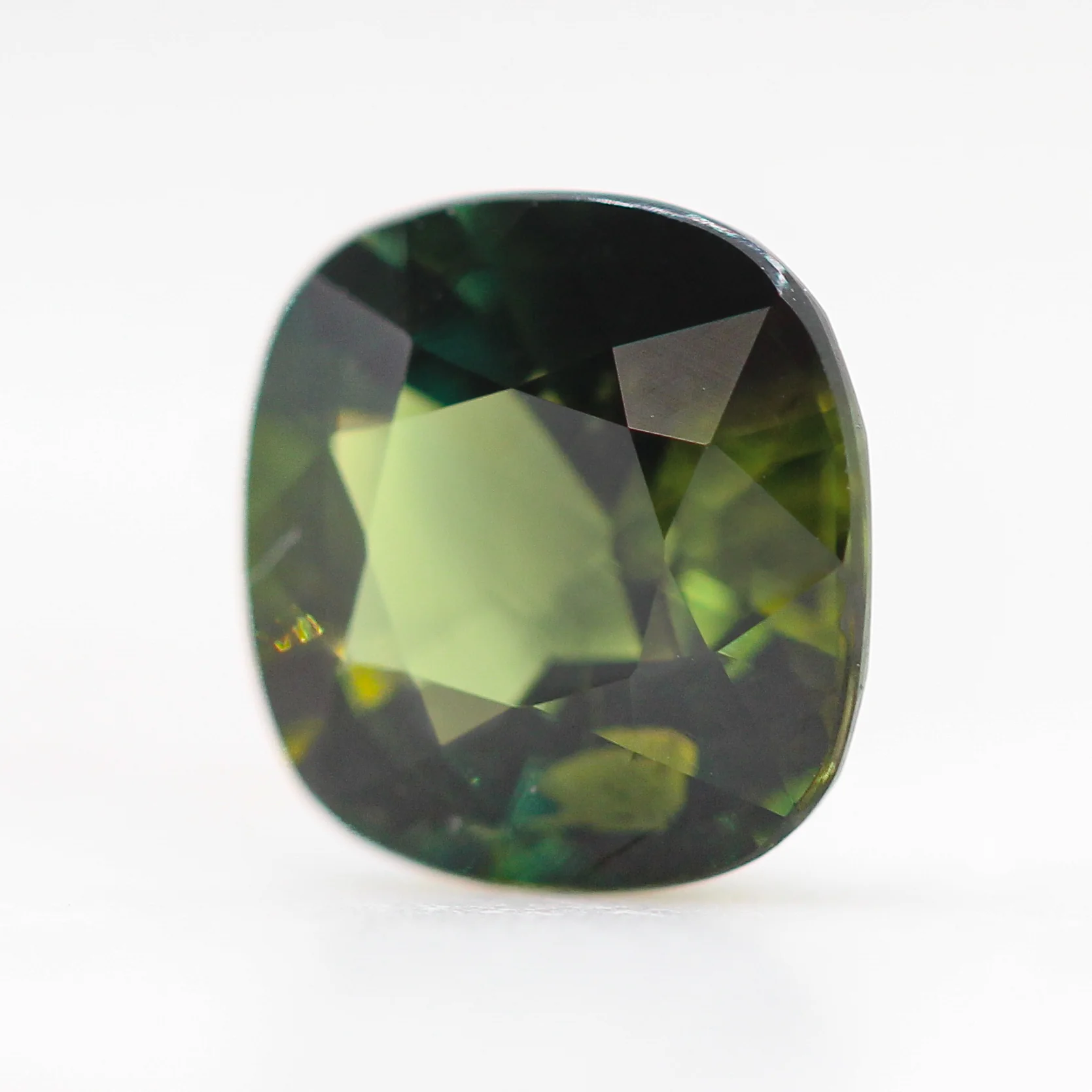 3.02 Carat Green Cushion Cut Sapphire for Custom Work - Inventory Code GCS302 - Image 4