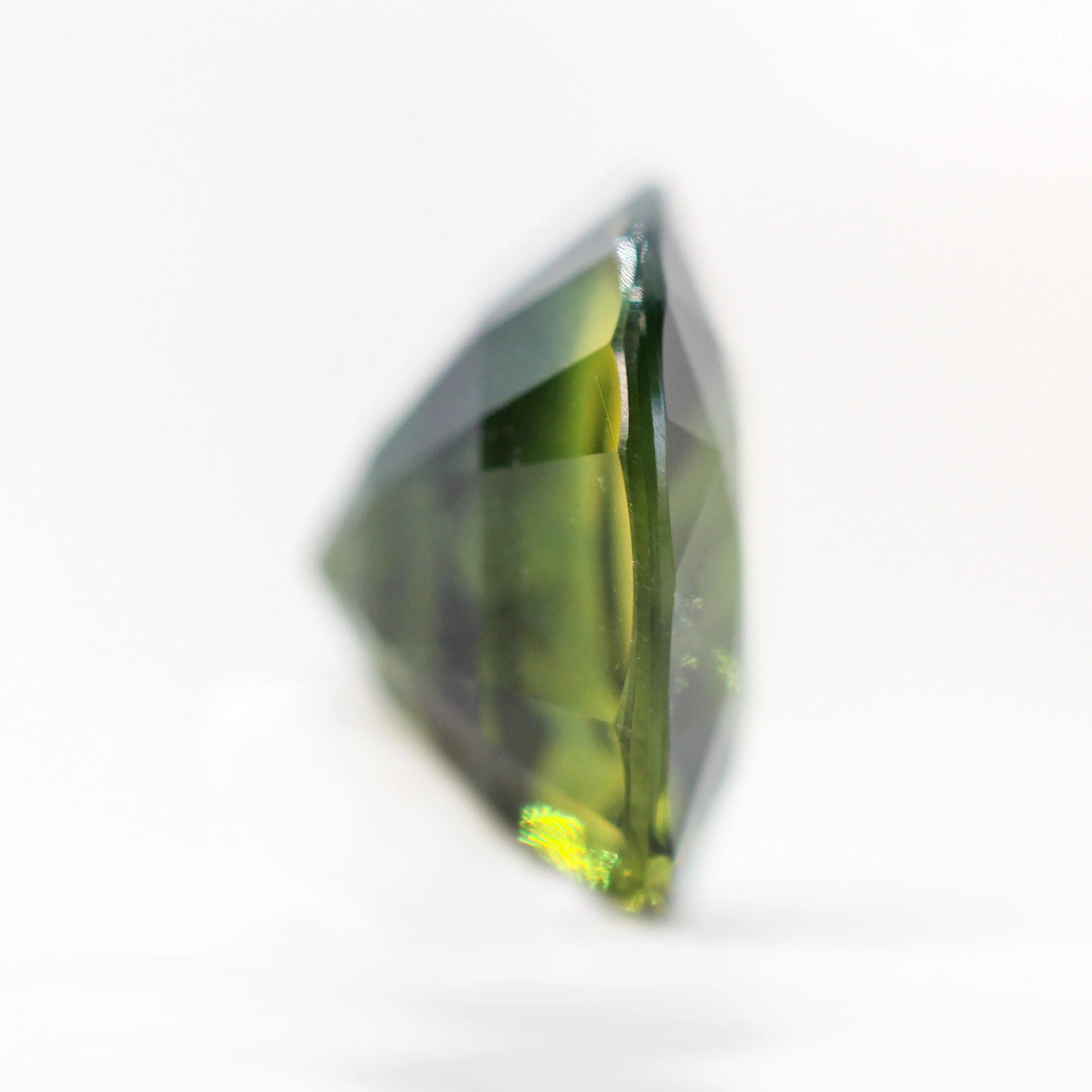 3.02 Carat Green Cushion Cut Sapphire for Custom Work - Inventory Code GCS302 - Image 5