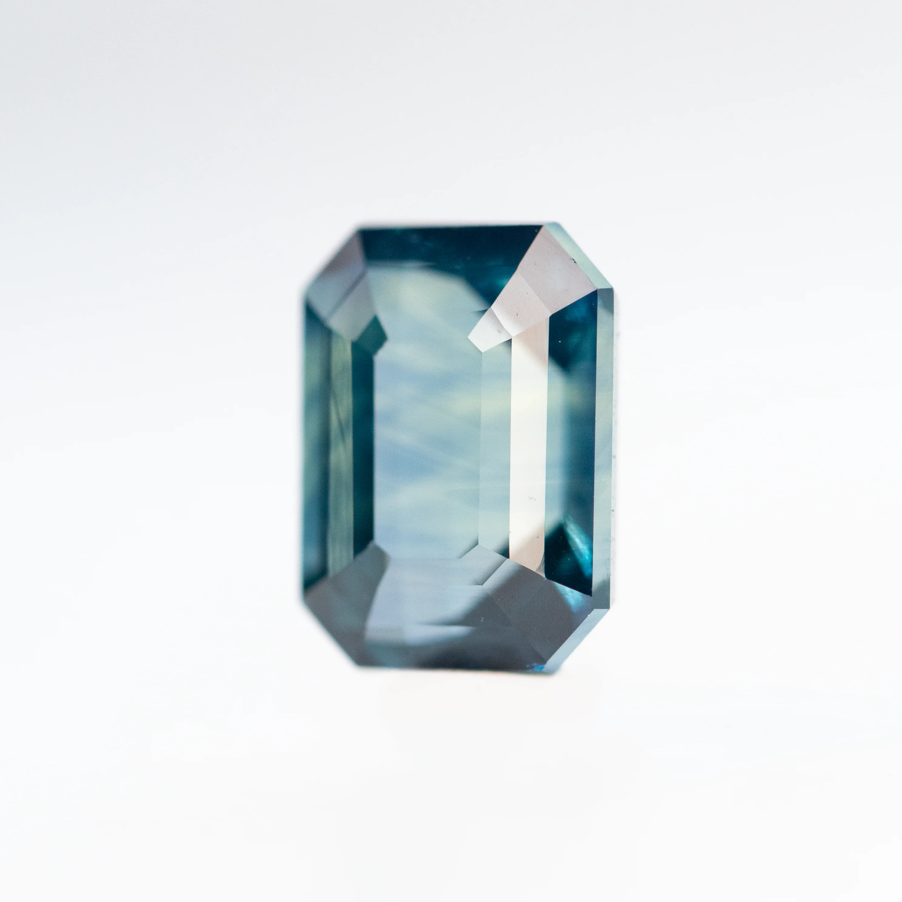 3.03 Carat Teal Blue Emerald Cut Sapphire for Custom Work - Inventory Code TBES303 - Image 3