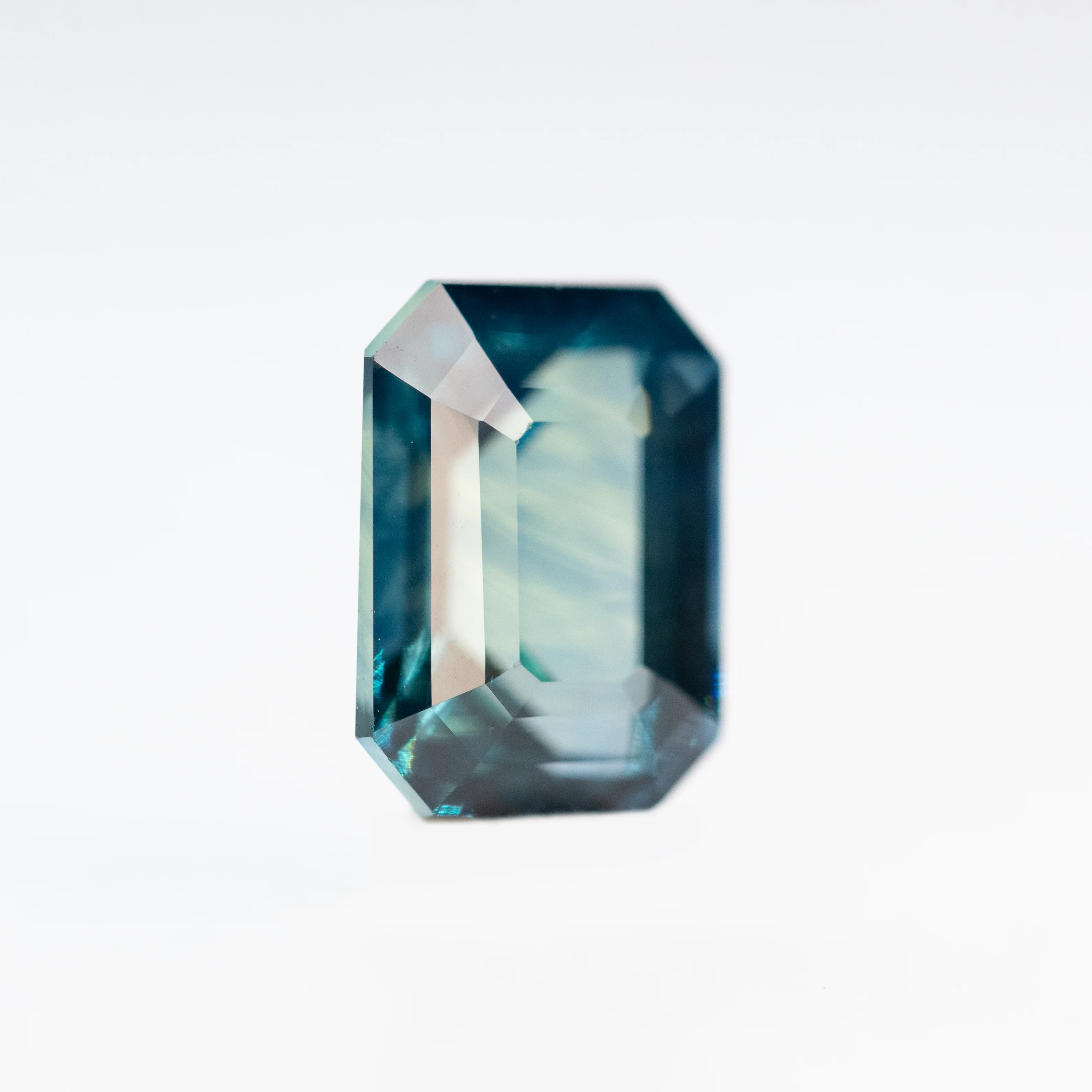 3.03 Carat Teal Blue Emerald Cut Sapphire for Custom Work - Inventory Code TBES303 - Image 4