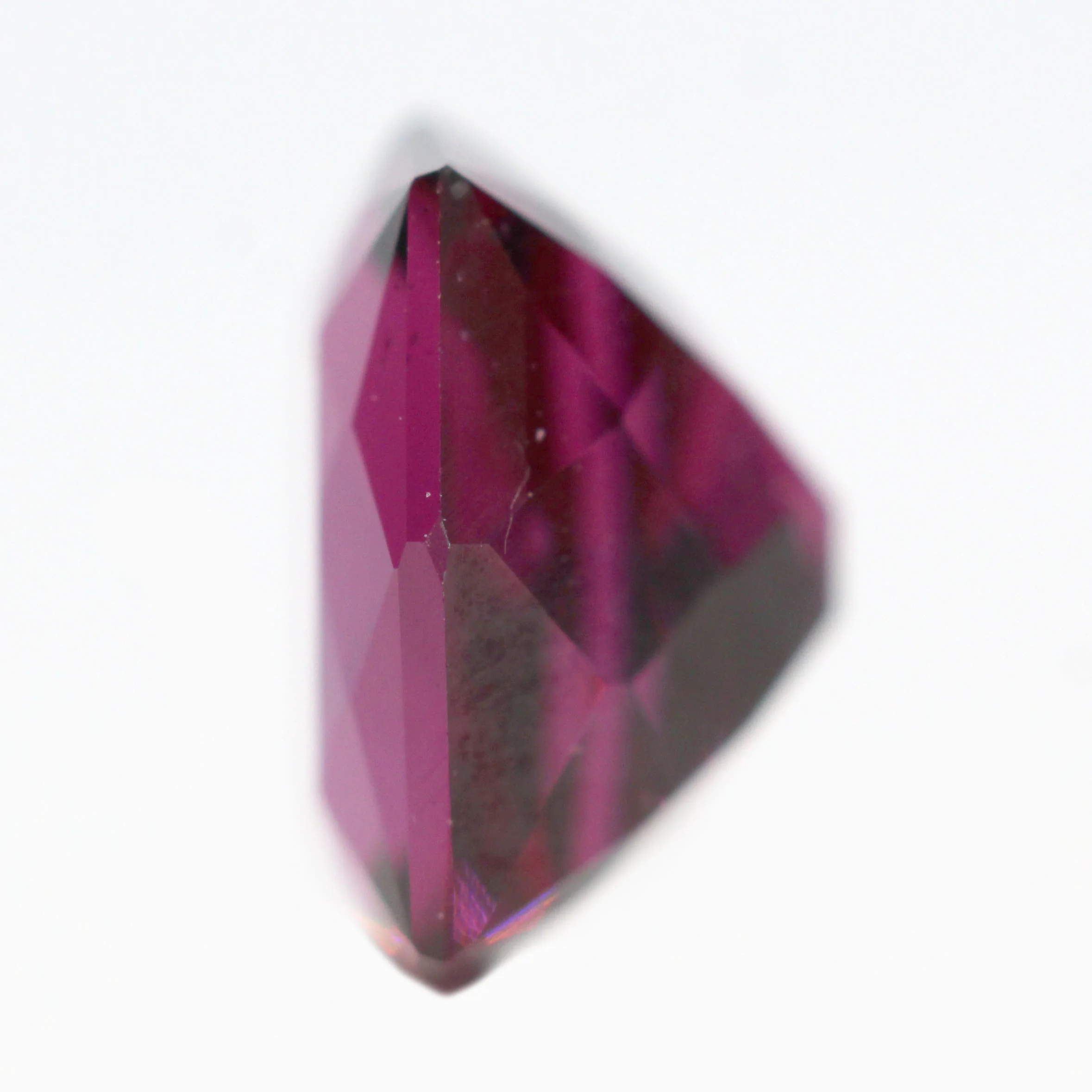 3.15 Carat Geometric Fancy Cushion Cut Rhodolite Garnet for Custom Work - Inventory Code FCG315 - Image 5