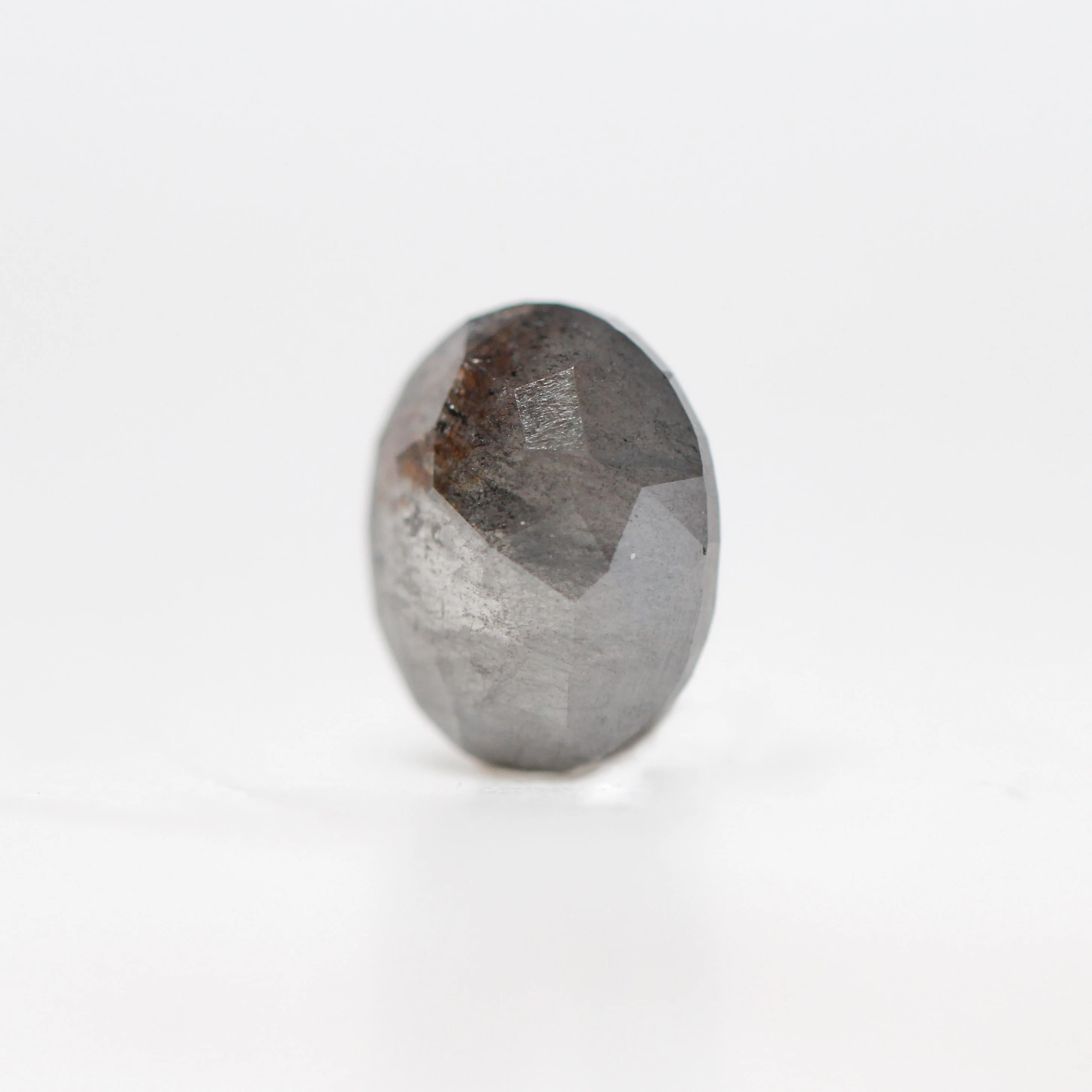 3.21 Carat Charcoal Oval Salt and Pepper Diamond for Custom Work - Inventory Code NBOD321 - Image 4