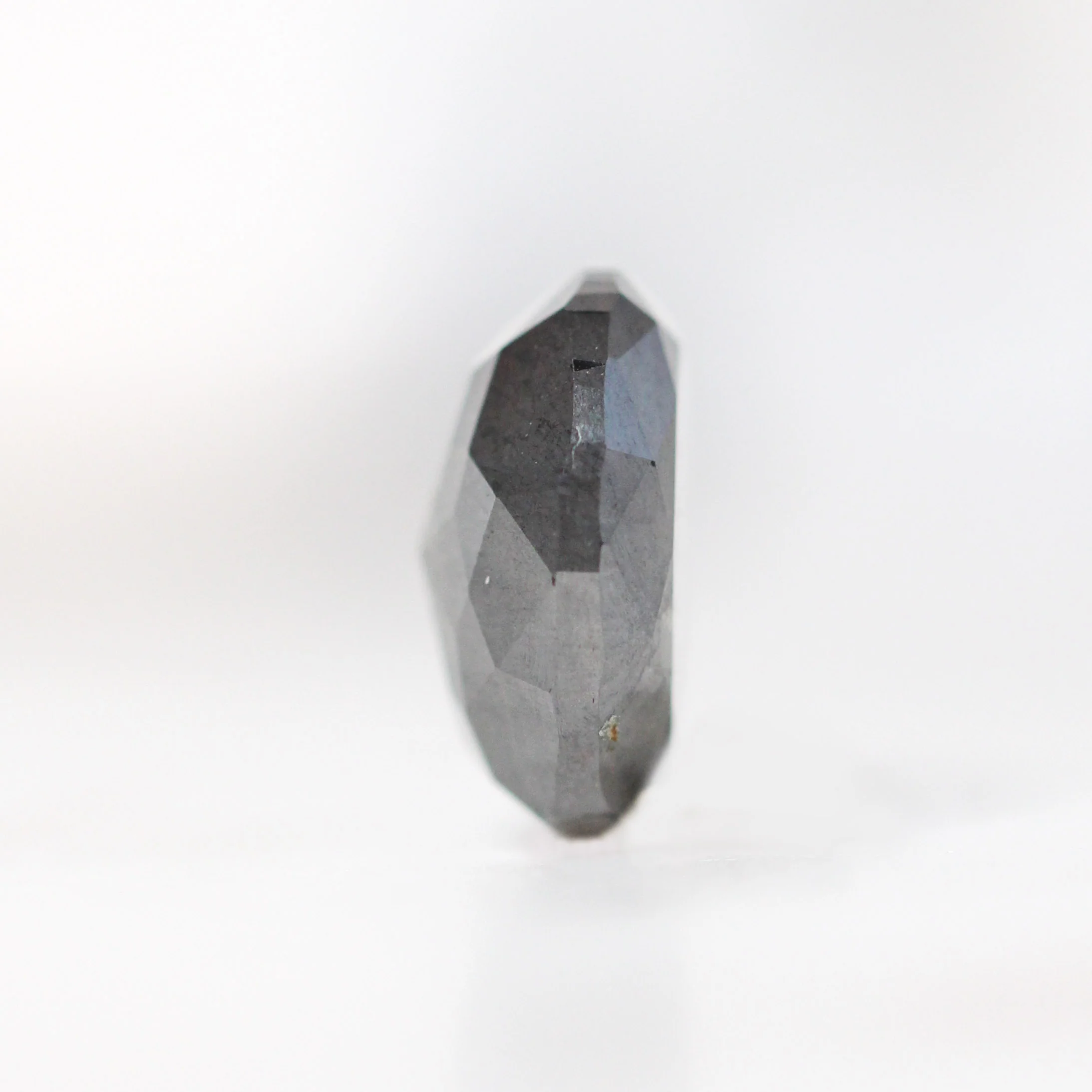 3.21 Carat Charcoal Oval Salt and Pepper Diamond for Custom Work - Inventory Code NBOD321 - Image 5
