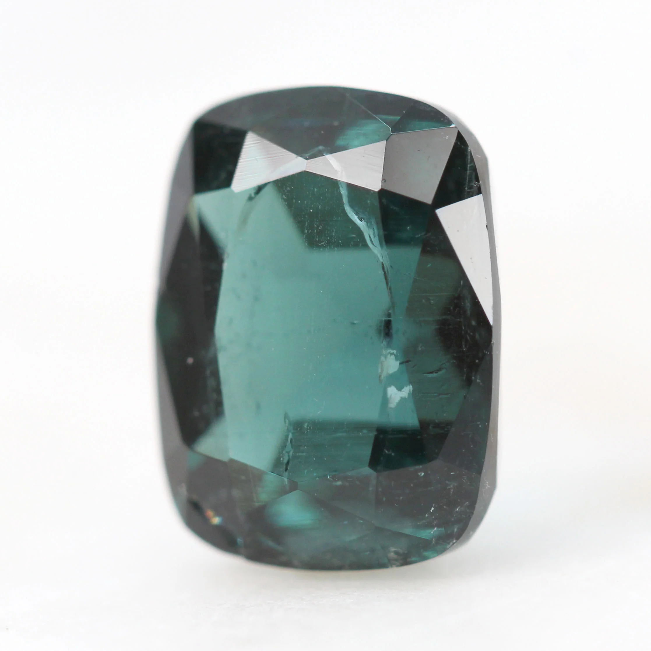 3.85 Carat Cushion Cut Indicolite Blue Tourmaline for Custom Work - Inventory Code TCT385 - Image 3