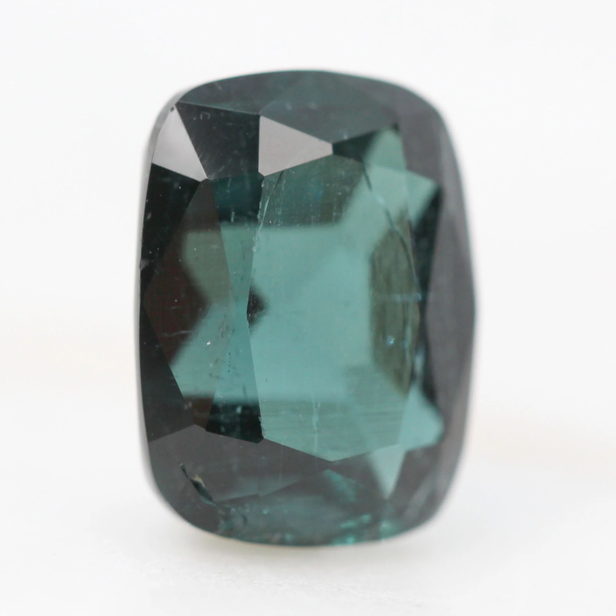 3.85 Carat Cushion Cut Indicolite Blue Tourmaline for Custom Work - Inventory Code TCT385 - Image 4
