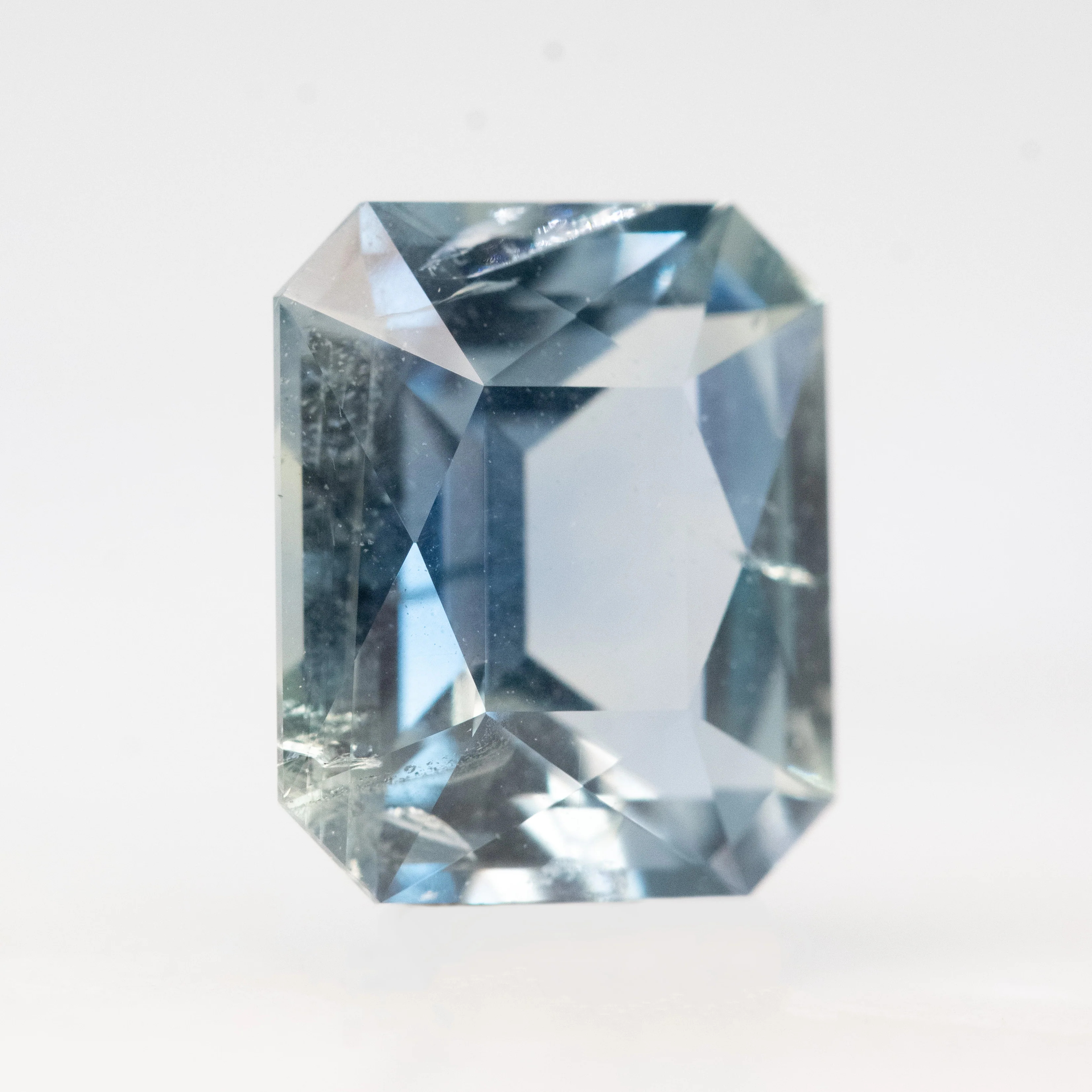 3.96 Carat Light Blue Radiant Cut Sapphire for Custom Work - Inventory Code LBRS396 - Image 4