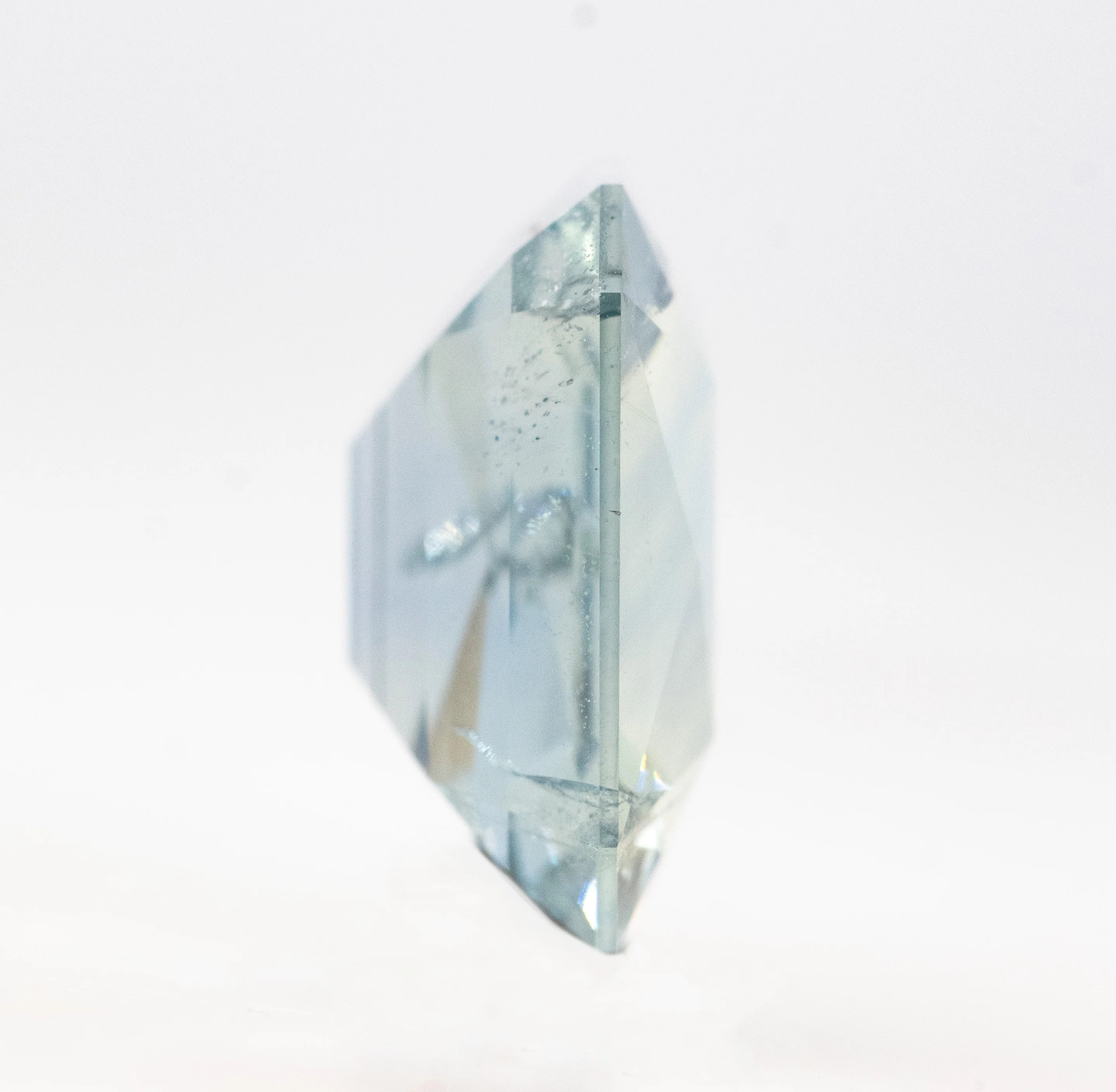 3.96 Carat Light Blue Radiant Cut Sapphire for Custom Work - Inventory Code LBRS396 - Image 5