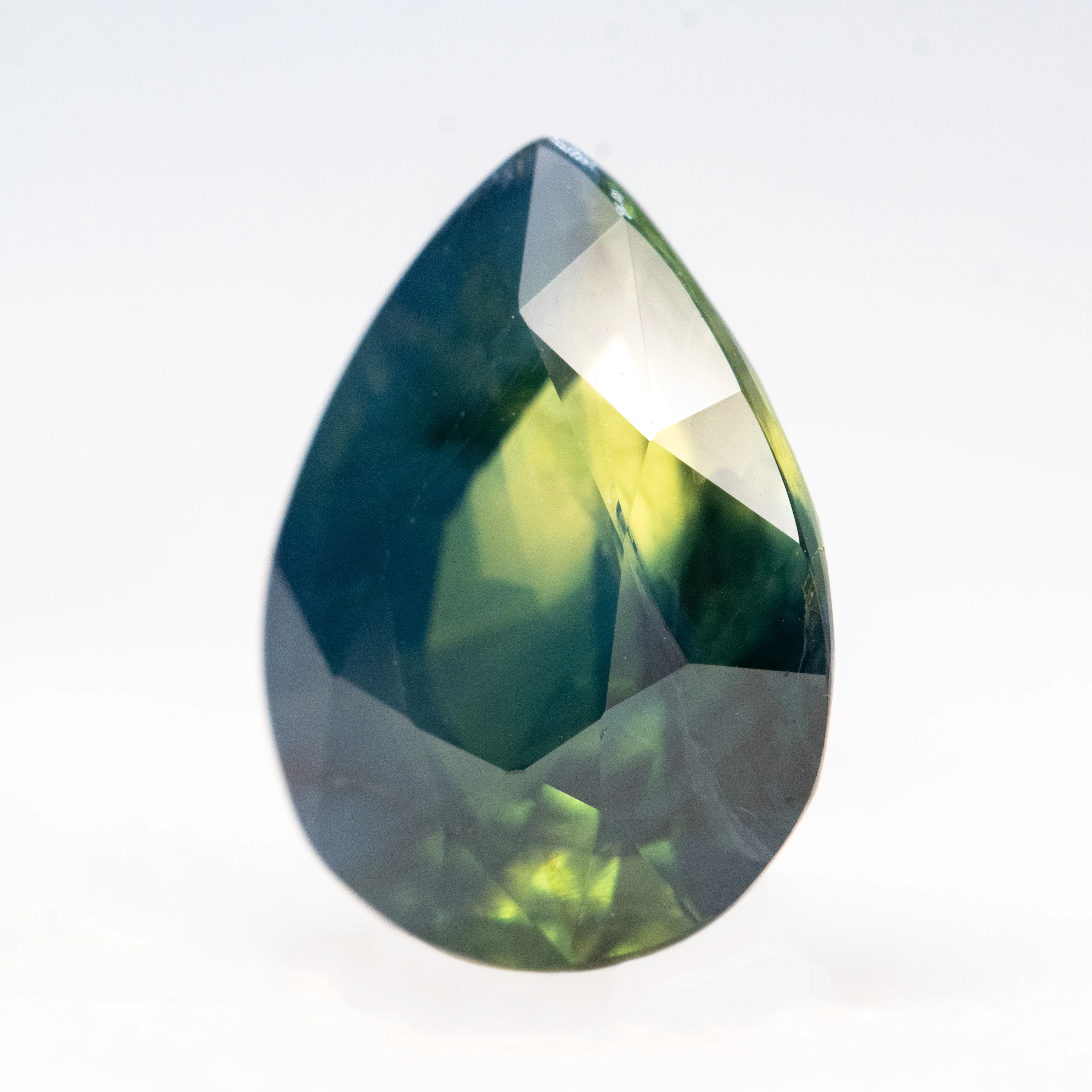 4.26 Carat Dark Teal Pear Sapphire for Custom Work - Inventory Code TPS426 - Image 3