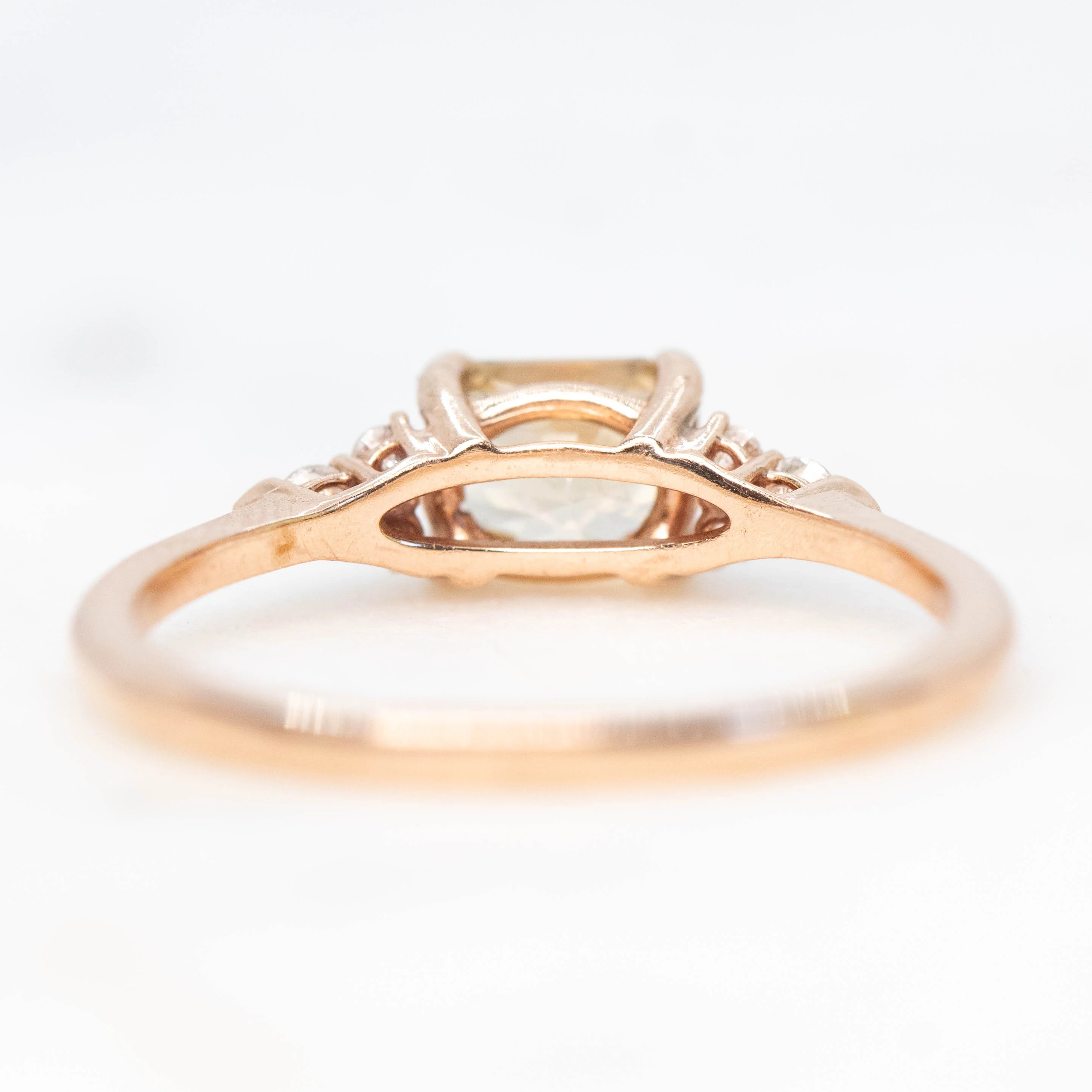 Cadence Ring with a 1.13 Carat Imperial Zircon and White Accent Diamonds in 10k Rose Gold - Ready to Size and Ship - Image 6
