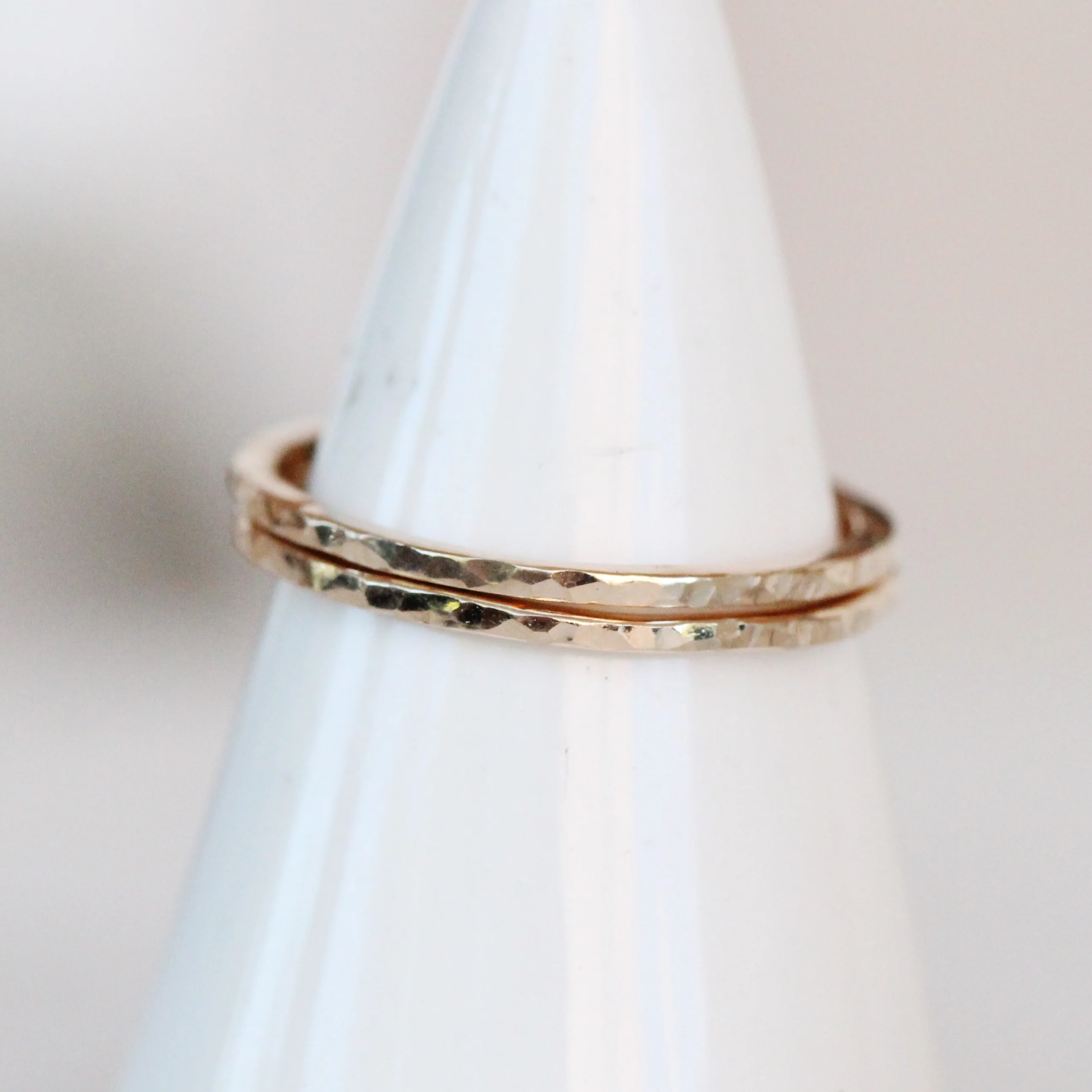 Rose Cut Salt and Pepper Diamond Bezel Ring Set in 14k Champagne Gold - Ready to Ship - Image 16