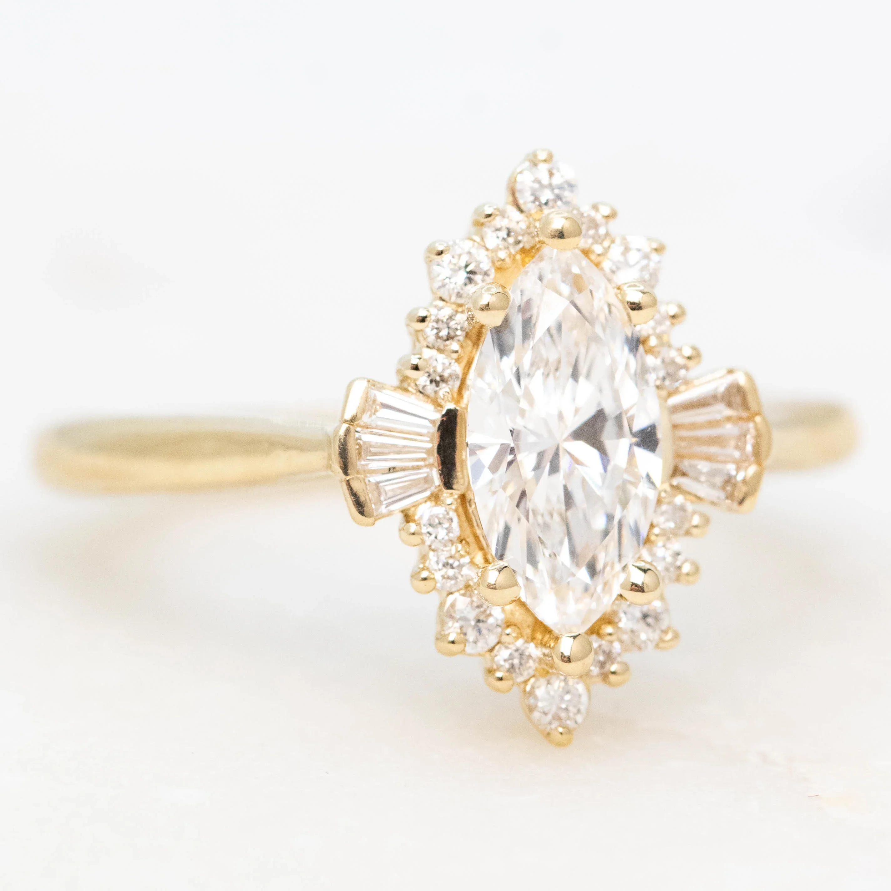 Meghan Ring with a 0.80 Carat Marquise Lab Diamond - Made to Order - Image 3