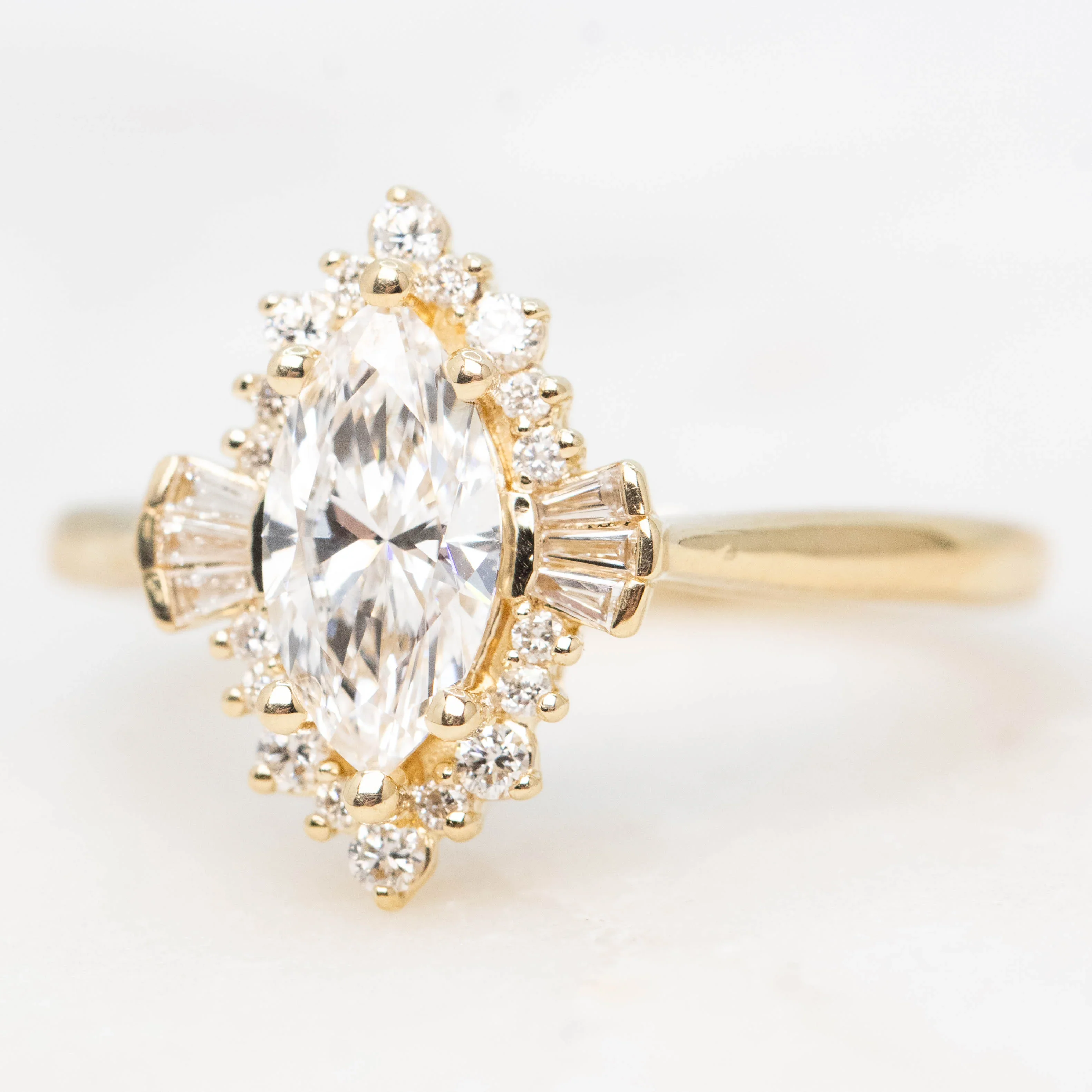 Meghan Ring with a 0.80 Carat Marquise Lab Diamond - Made to Order - Image 6