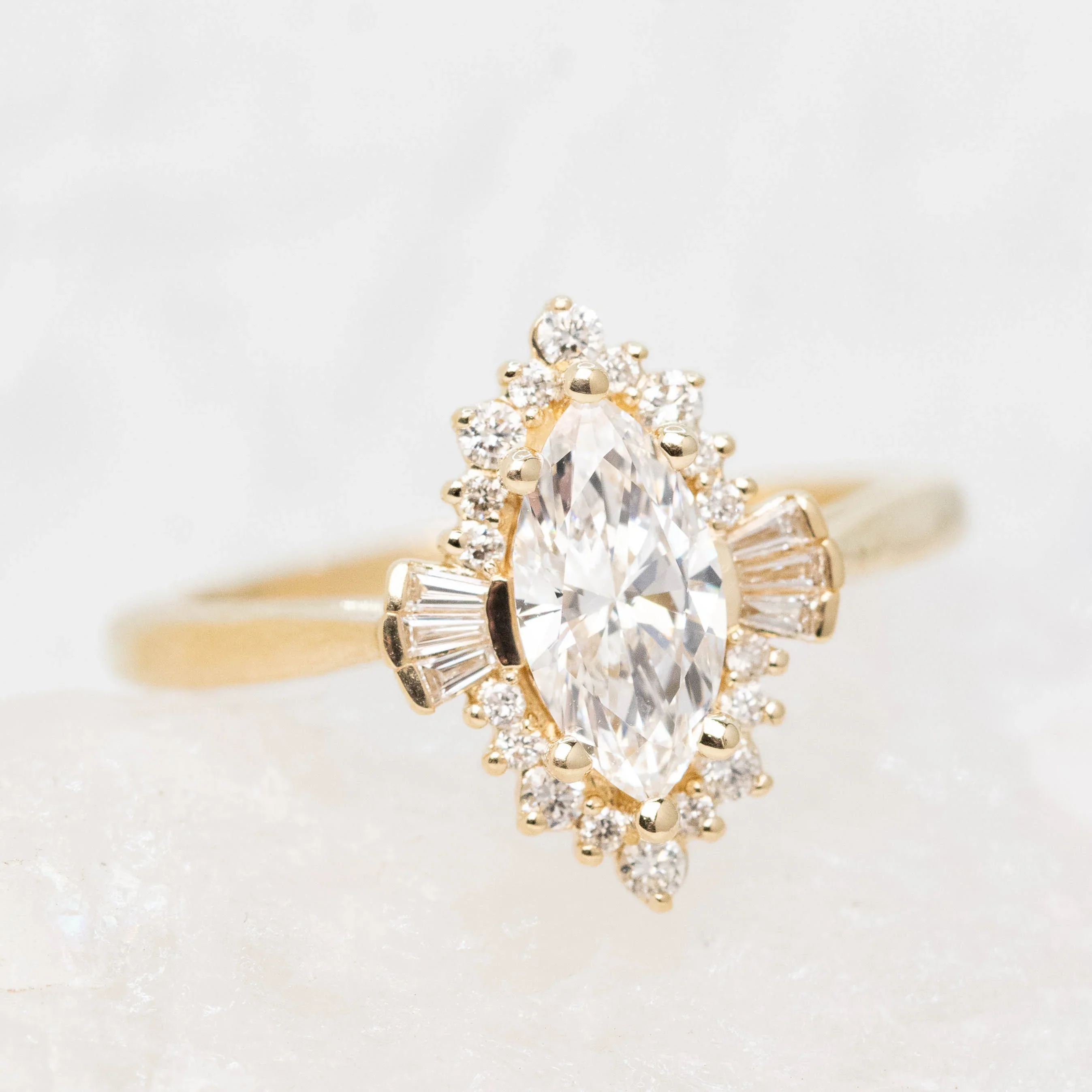 Meghan Ring with a 0.80 Carat Marquise Lab Diamond - Made to Order - Image 8