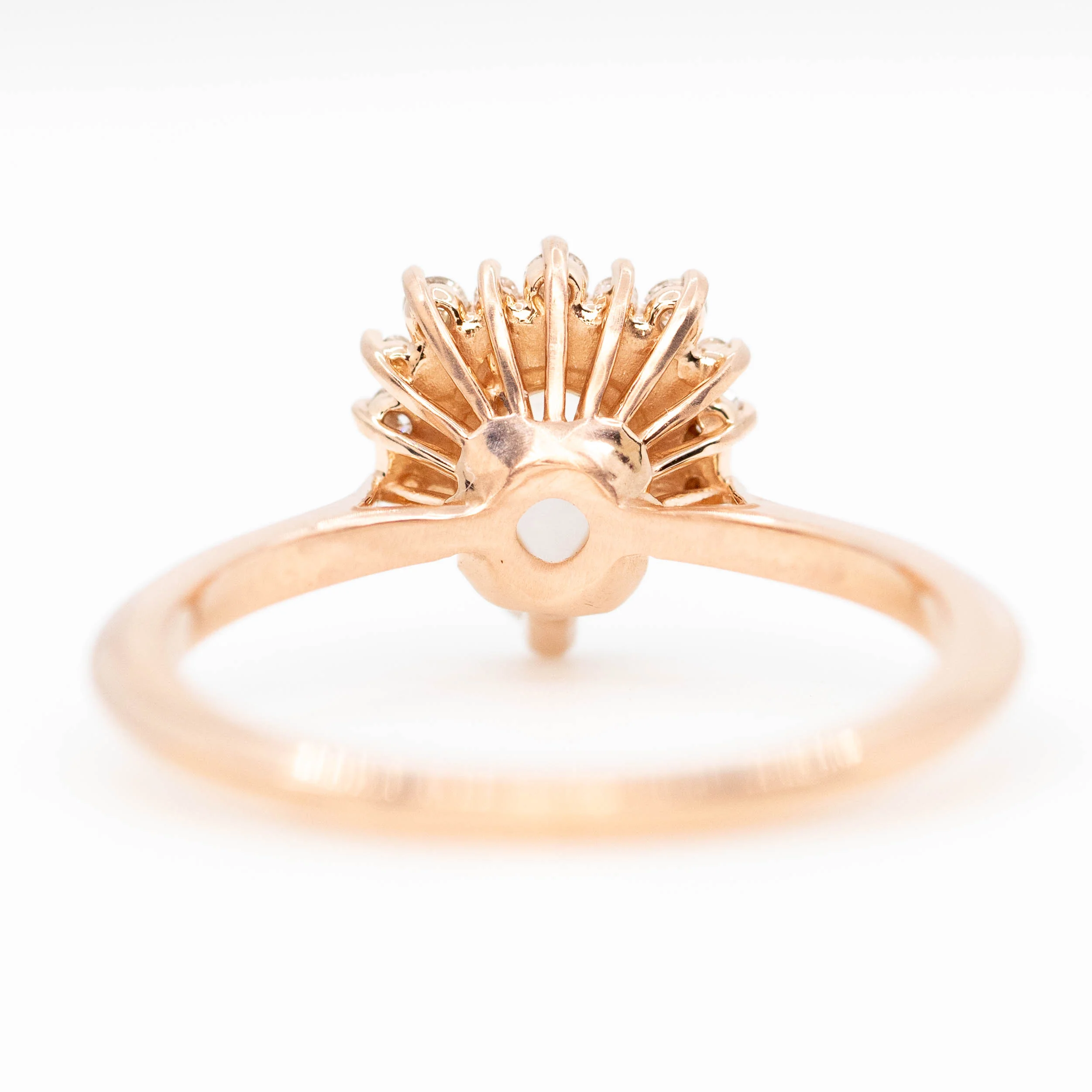 Nadine Ring with a 1.07 Carat Misty White Pear Diamond and White Accent Diamonds in 14k Rose Gold - Ready to Size and Ship - Image 6
