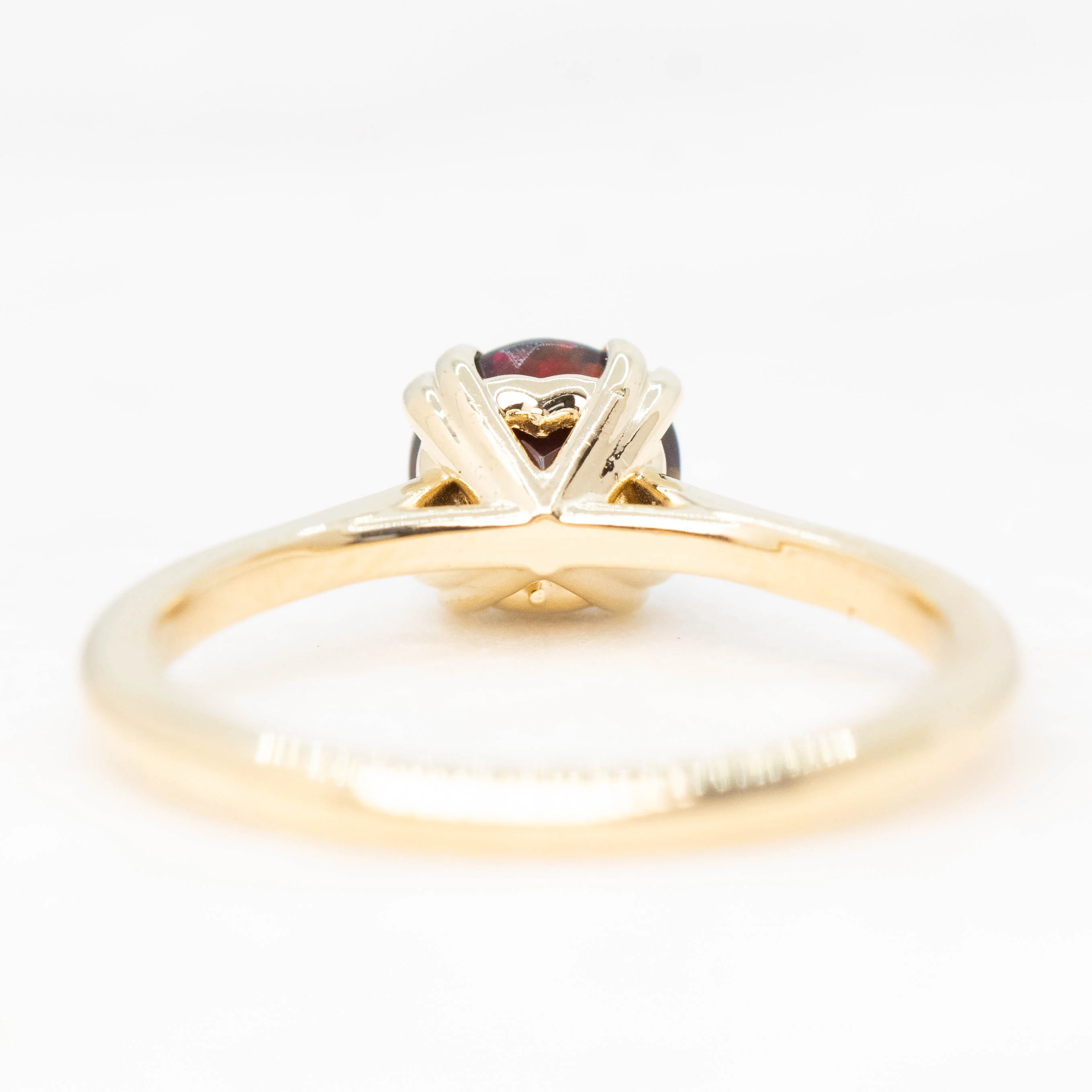 Nesta Ring with a 0.65 Carat Black Opal in 14k Yellow Gold - Ready to Size and Ship - Image 6