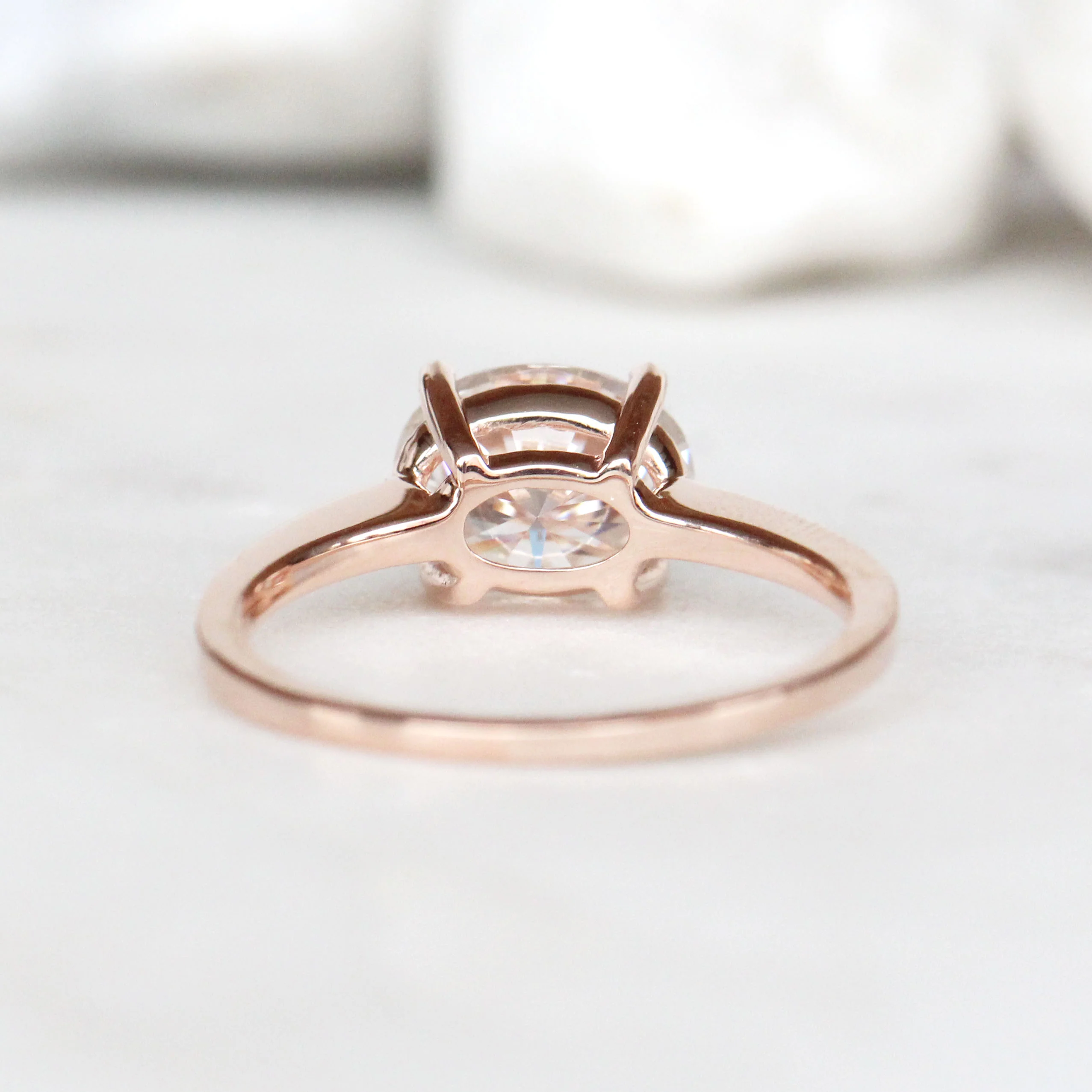 Ruthie Ring with an Oval Moissanite - Made to Order - Image 6